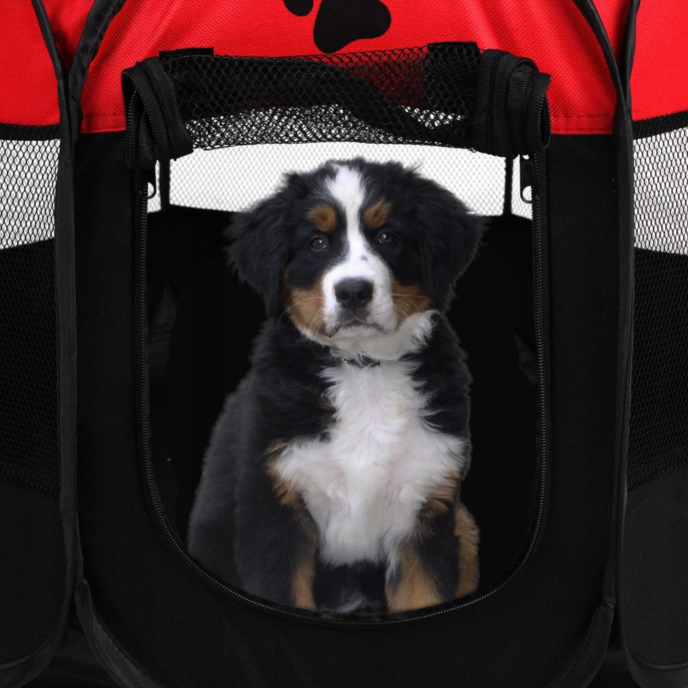 Foldable Lightweight Playpen Dog Bed Cat Travel With Mesh Product height 45 cm