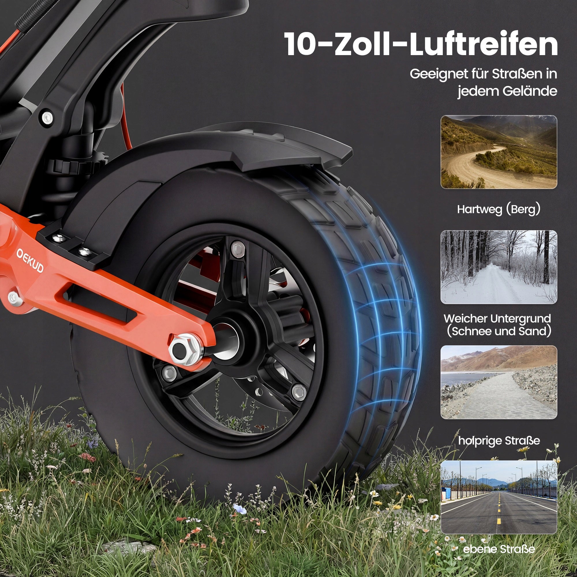 Foldable Qekud T6E Pro ABE Scooter, 20km/h Max Speed Meets EU Traffic Rules Engine power 1600 W