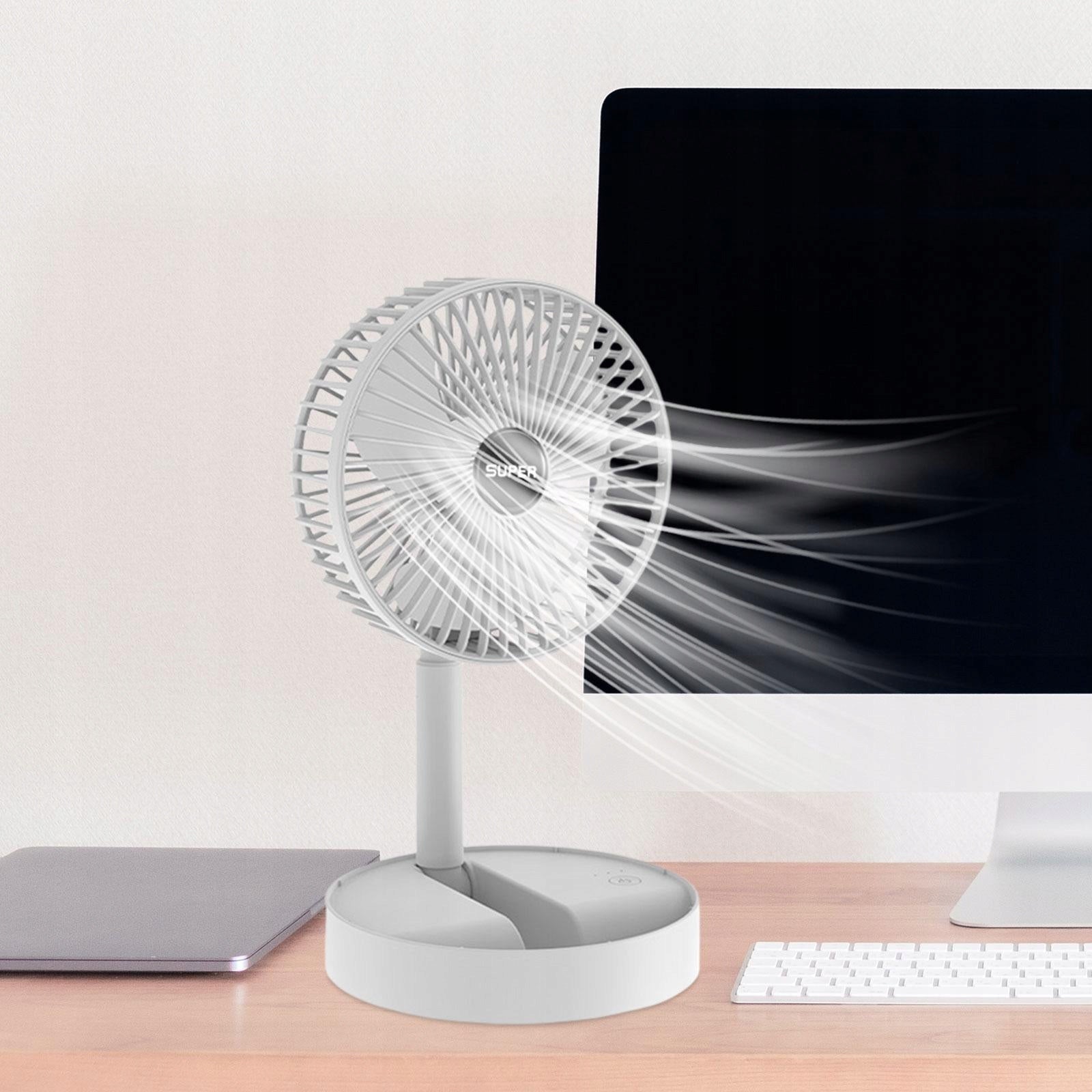 Foldable Telescopic Fan Foldaway Adjustable 1Pcs Power 0 W