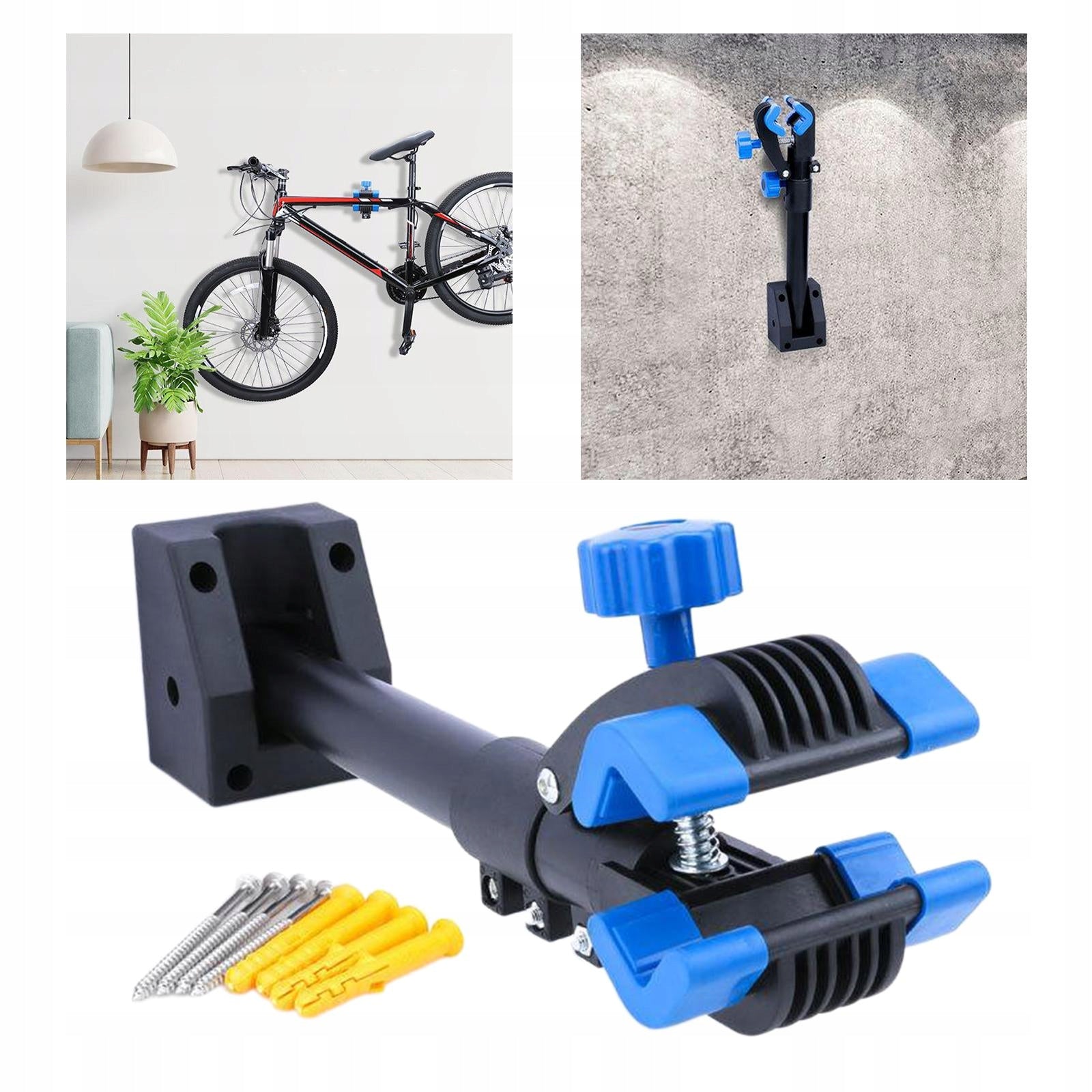 Foldable Wall Mount Bike Repair Stand, Maintenance Rack Telescopic Model Stojak do naprawy rowerów wieszak do