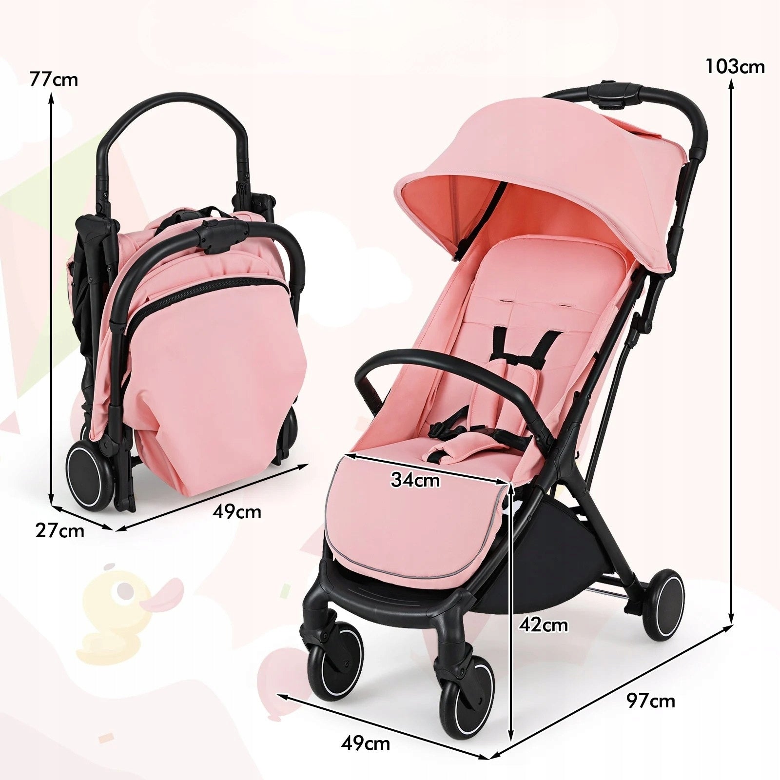 Folding Baby Stroller for Kids Brand Costway