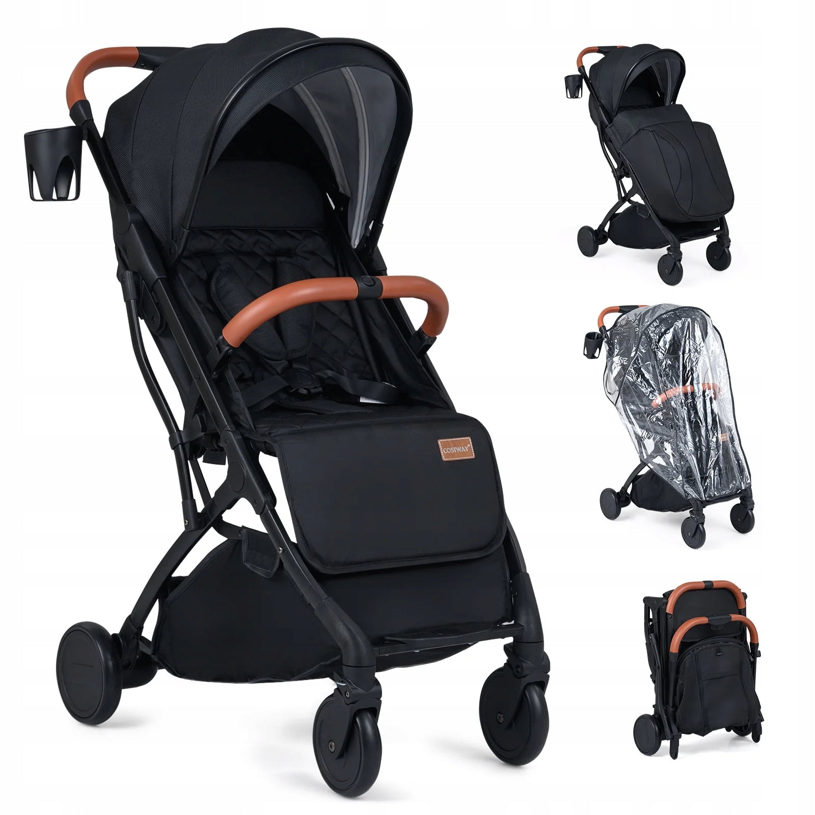 Folding Baby Stroller with Rain Cover Stroller