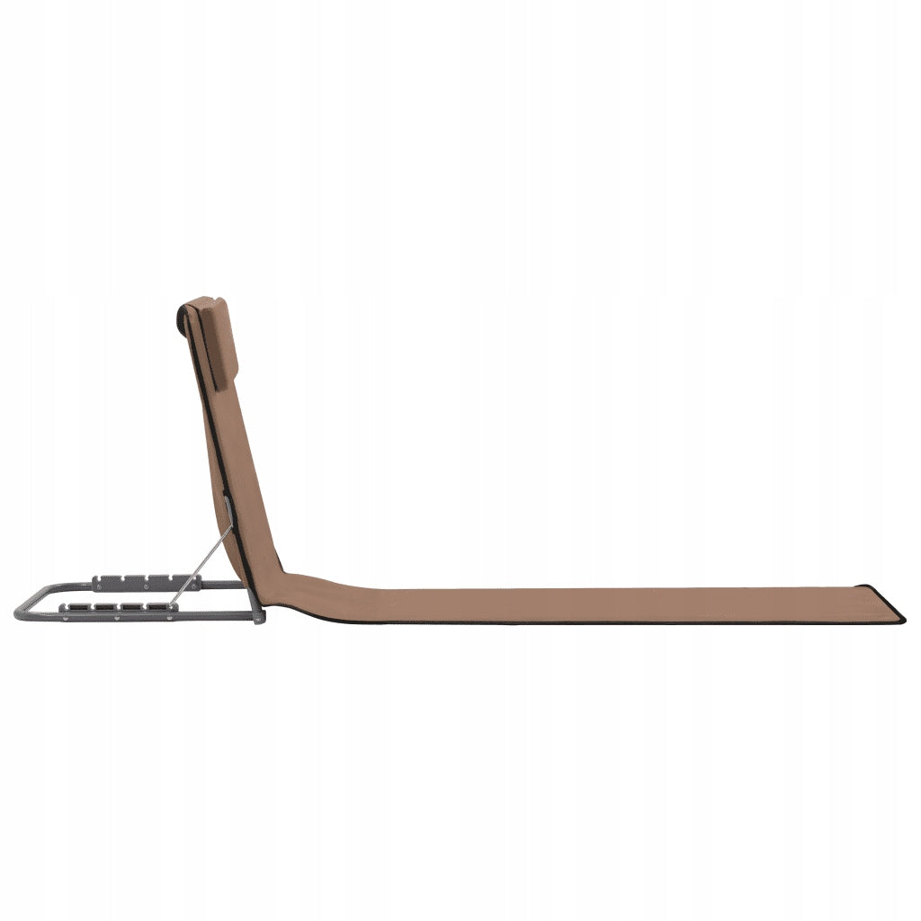 Folding Beach Mats, 2 Pack, Steel and Fabric, Brown Manufacturer code 44331