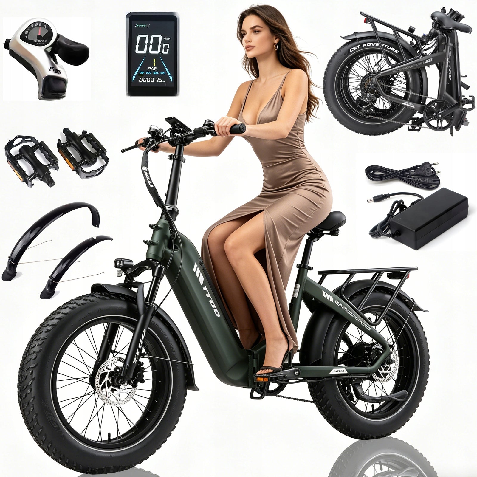 Folding City Electric Bike TTGO F6 Boost 250W 48V 18AH 25km/h 140HP