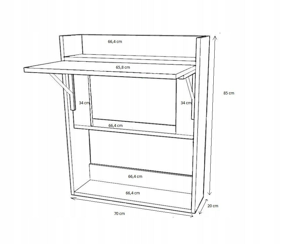 Folding Desk Black Wall Desk for Office Living Room MK EAN (GTIN) 5907255330638
