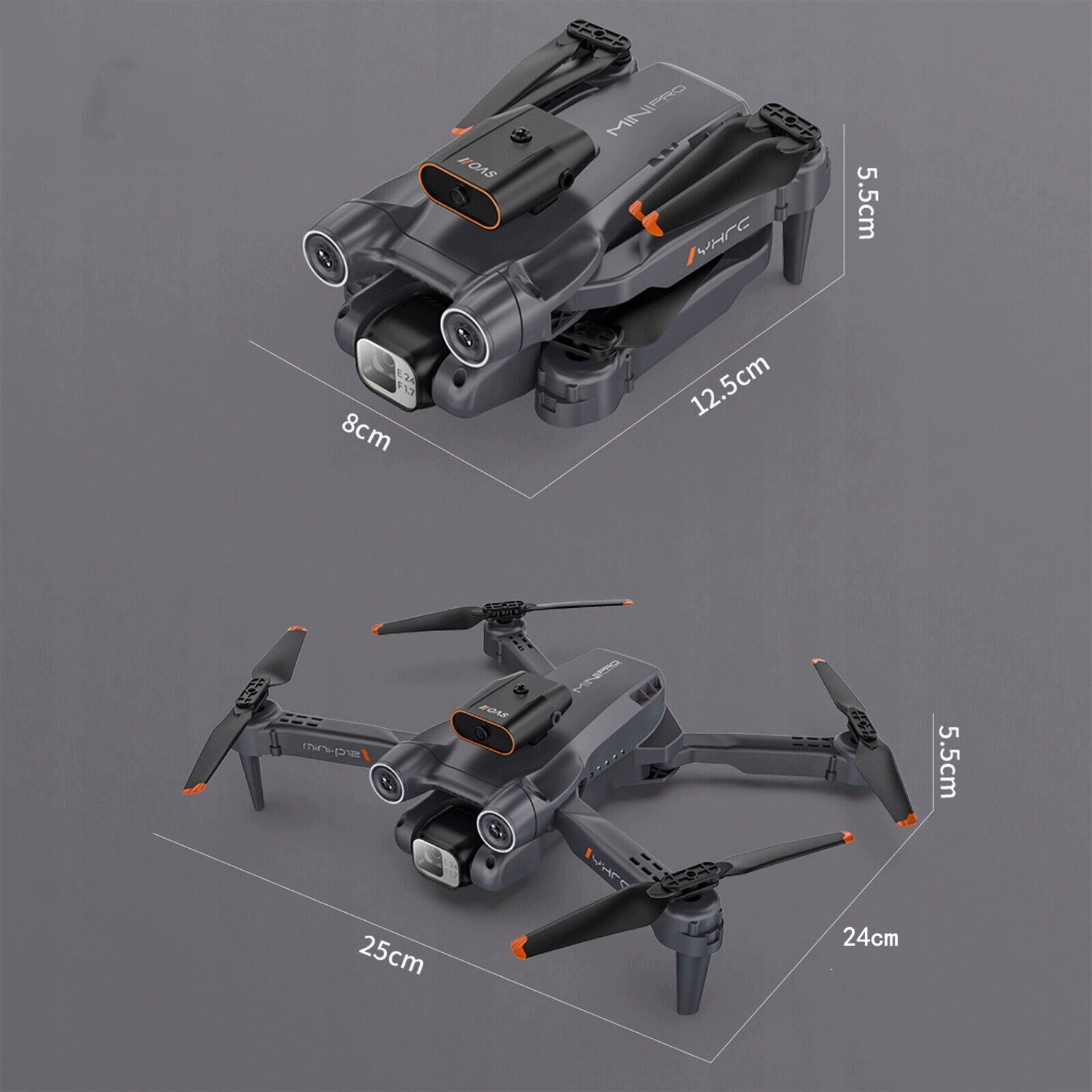 Folding Drone with 720P Camera and Obstacle Avoidance Function, Four-axis Brand no brand