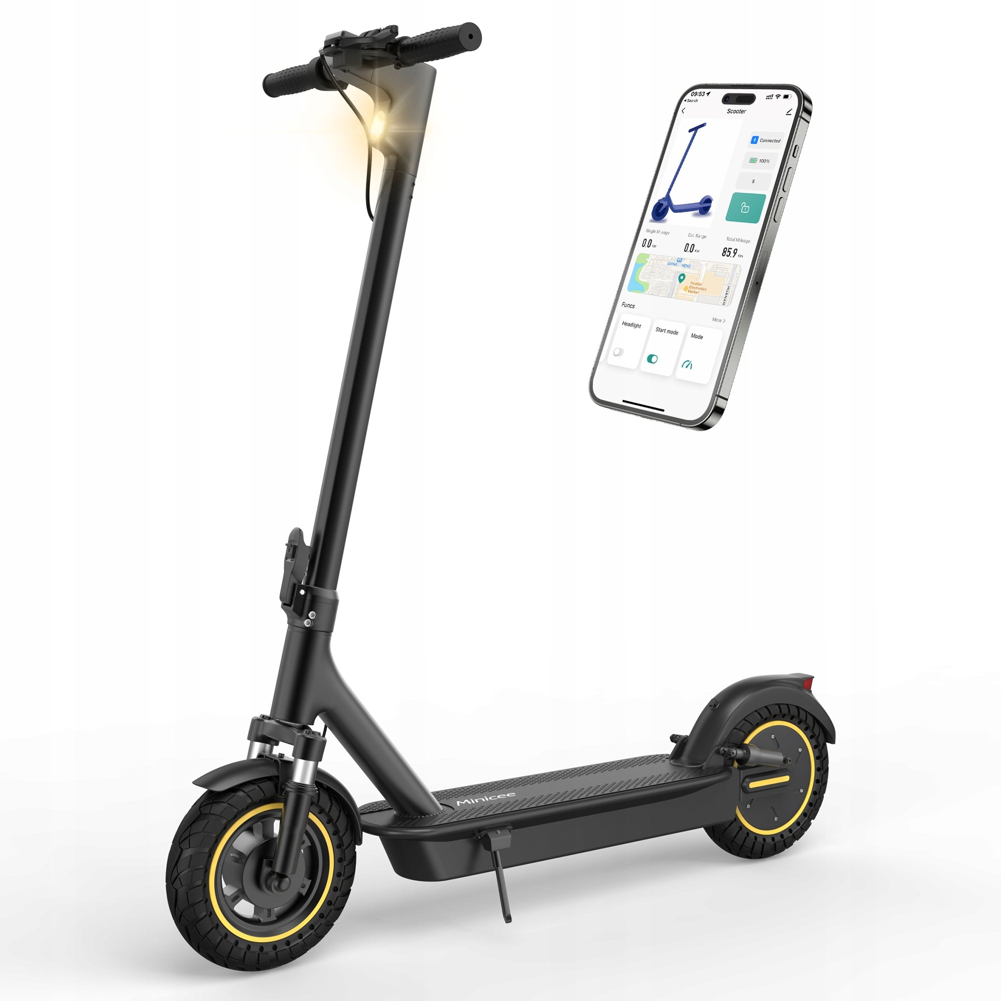 Folding Electric Scooter 1000W 14.5Ah 45km 10cali APP MINICEE ESMAX Packaging status original