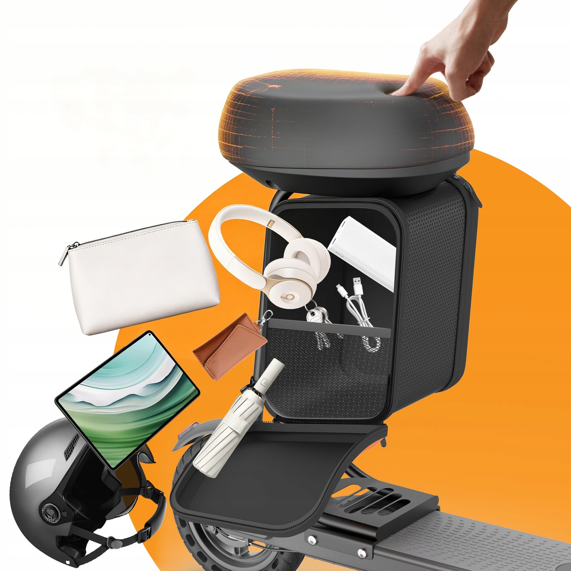 Folding Electric Scooter AOVOPRO TX01XB 350W 20km/h 25KM + 11L Seat Bag APP Manufacturer code 0634052567541