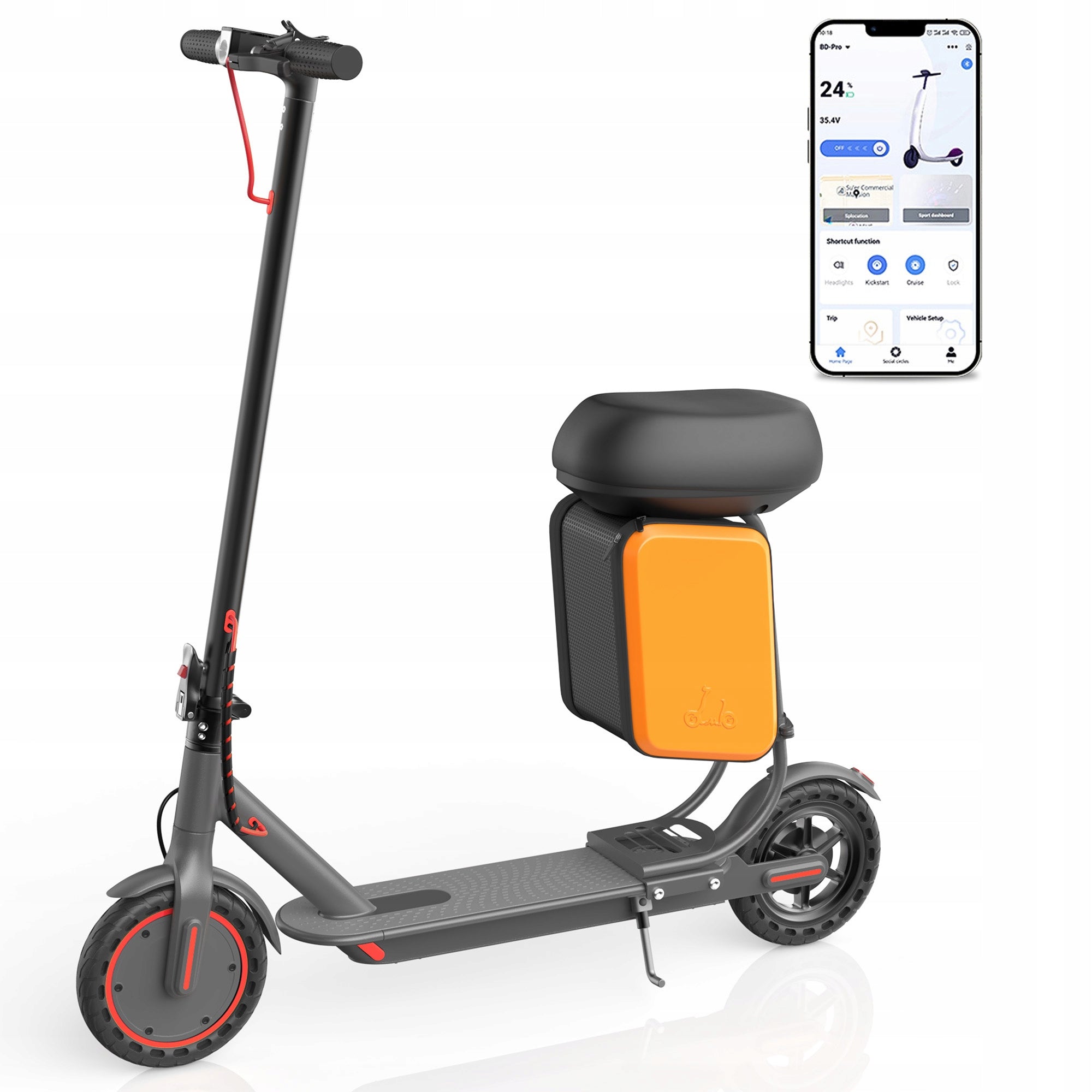 Folding Electric Scooter TX01-XB 350W 36V 25KM range 8.5" + 11L saddle bag Packaging status original