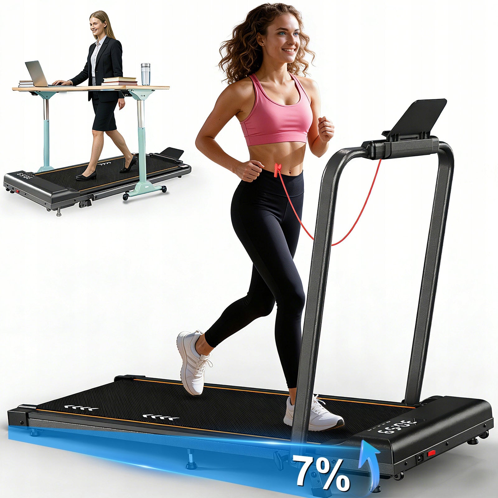 Folding Electric Treadmill 120kg 12km/h 2.5HP + Remote Control