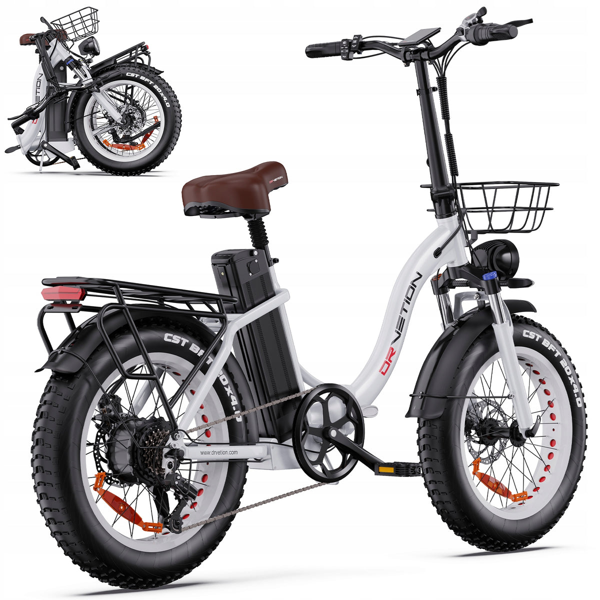 Folding Electric Vehicles Drvetion CT20 1000W Samsung 15AH 45KM/H 20”MTB
