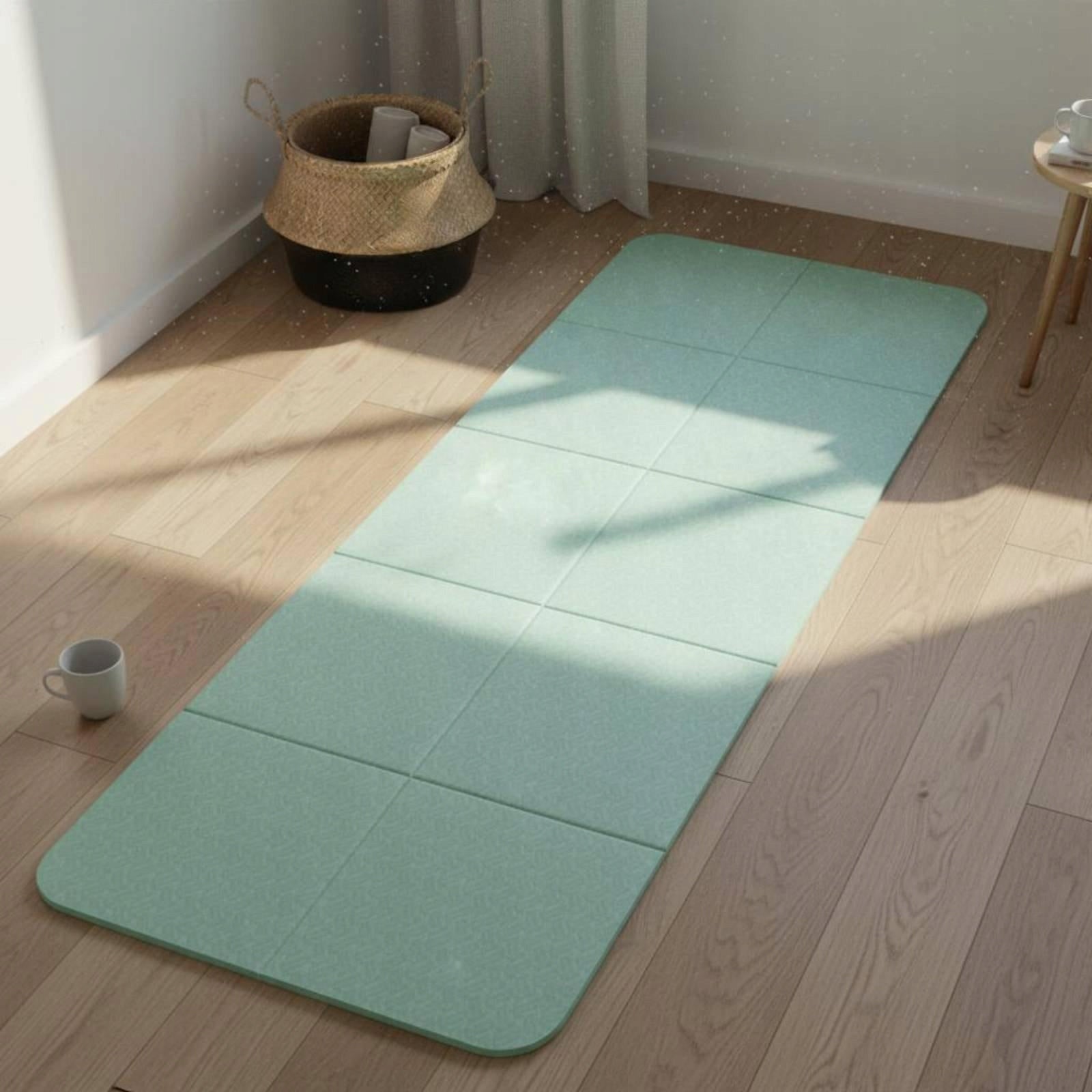 Folding Exercise Pad Non Slip Tpe Yoga Mat Thick Floor Gray 183-80-0.8 Manufacturer code 17154153725