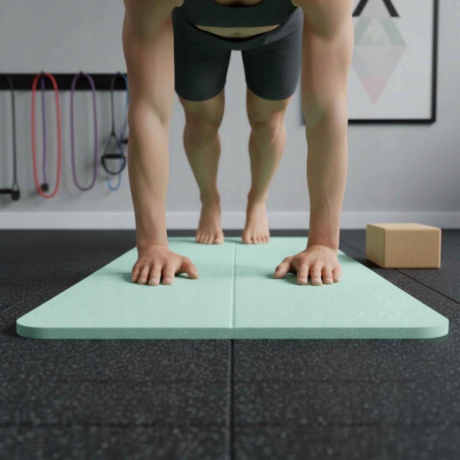 Folding Exercise Pad Non Slip Tpe Yoga Mat Thick Floor Gray 183-80-0.8 Packaging status original