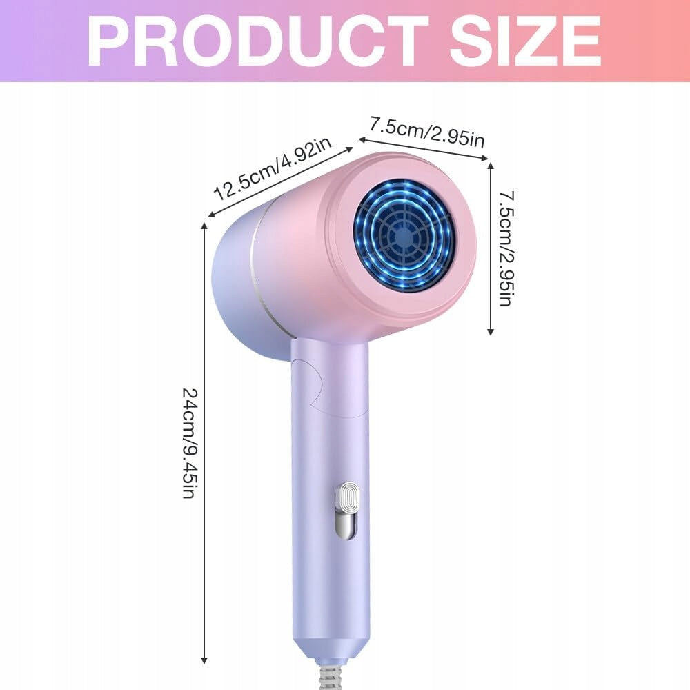 Folding Hair Dryer 800W – Ionization, Gradient Color Manufacturer code Super Kompaktowa Suszarka Do Podróży i domu