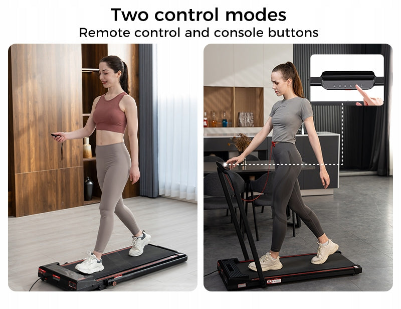 Folding Home Electric Treadmill Flat Under Bed 1-12km/h 3 Gradient Armrest Kind electric