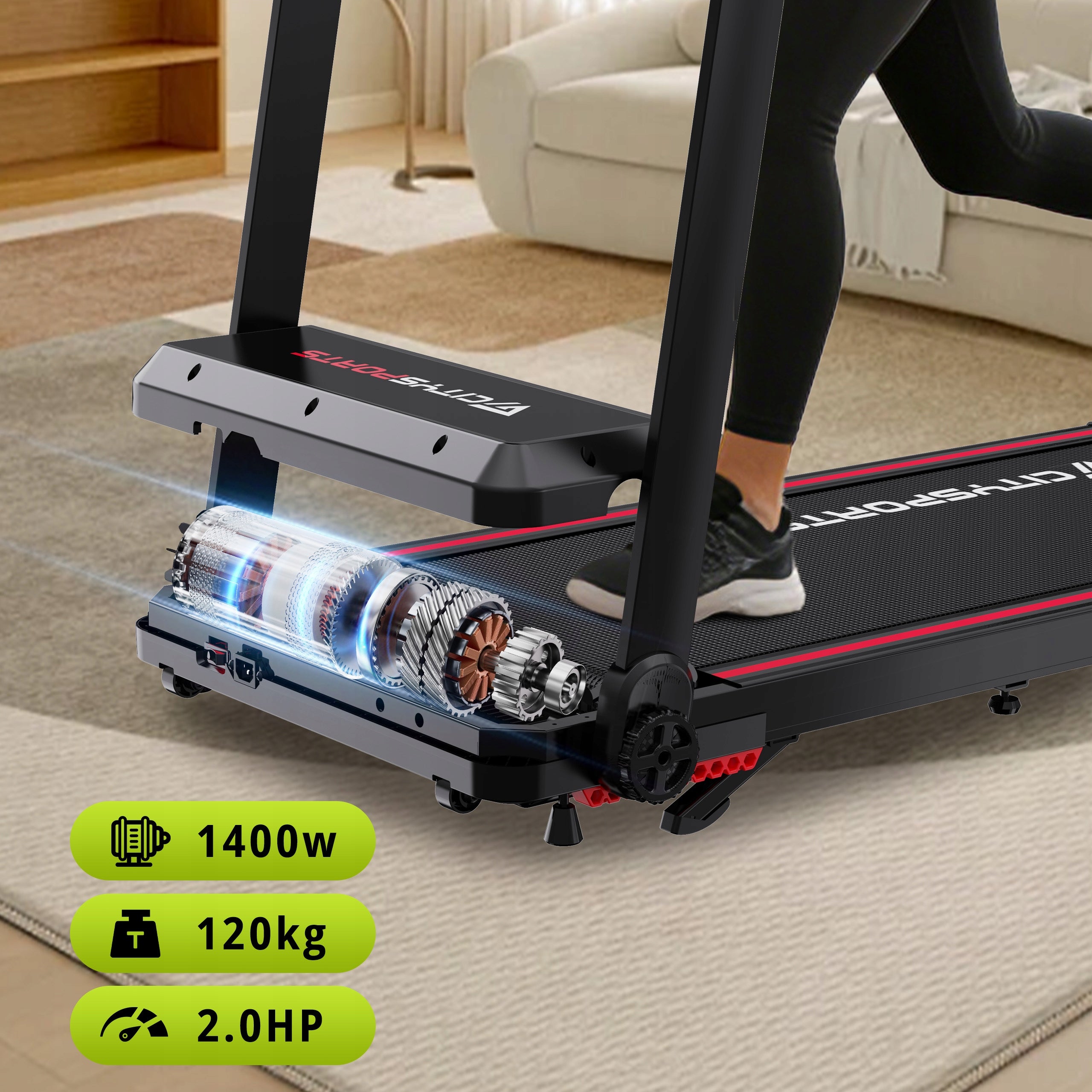 Folding Home Treadmill Professional Electric Exercise Fitness 12KM App/BT Brand CITYSPORTS PRO