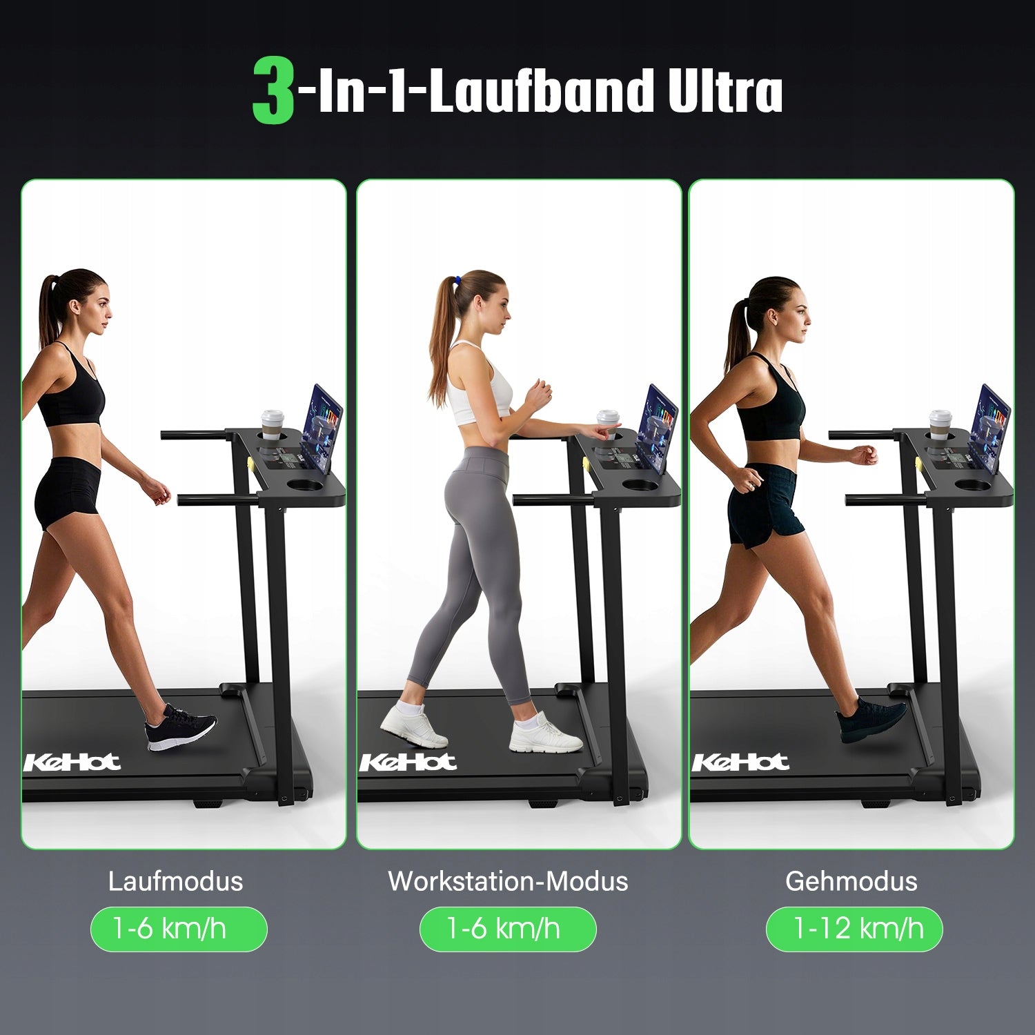 Folding Home Walking Running Treadmill,1–12 KM/H, LED Display, 12 Programs Manufacturer code 10008527-Celine