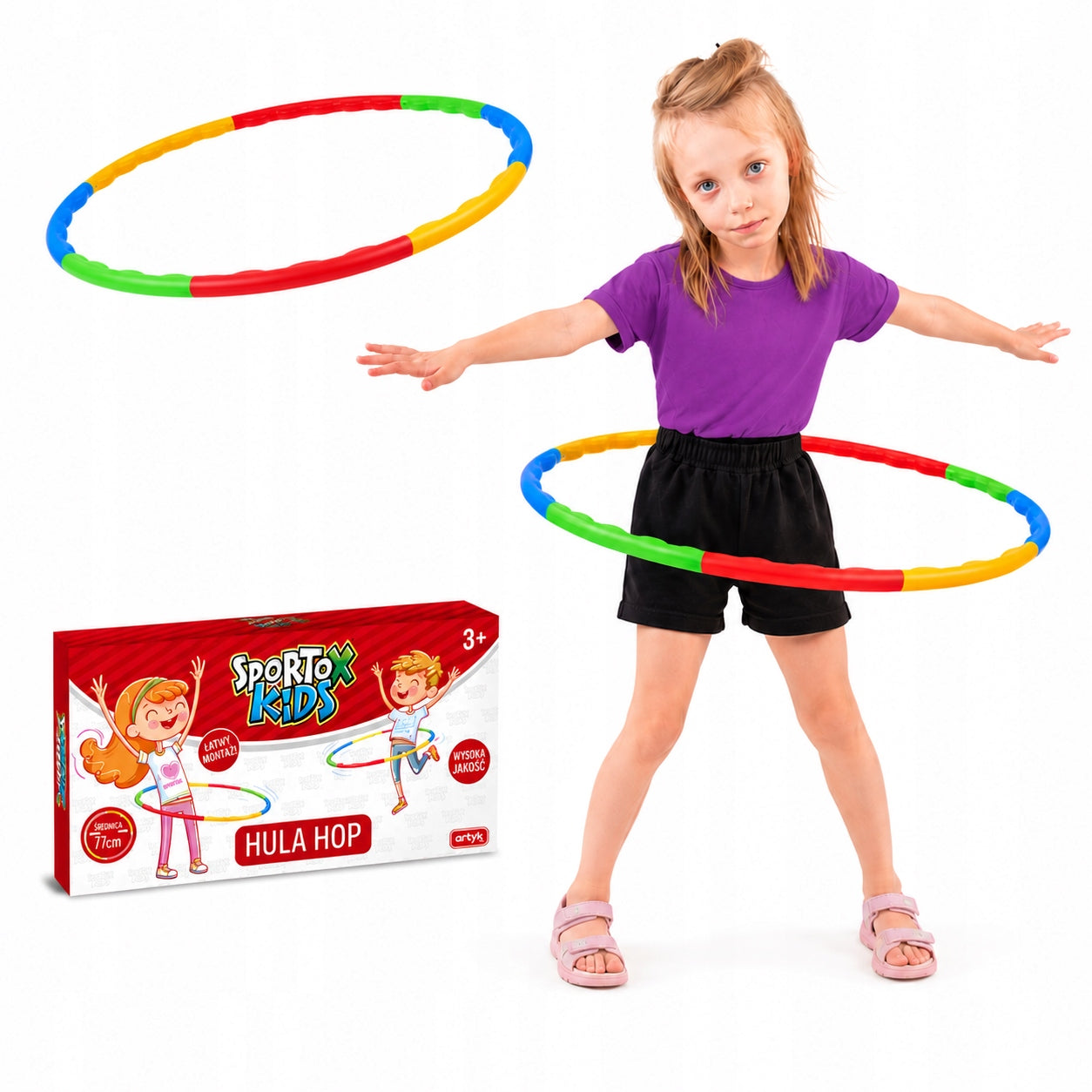 Folding Hula Hop SPORTOX KIDS 77 cm. Active Fun Relaxation Sport Movement