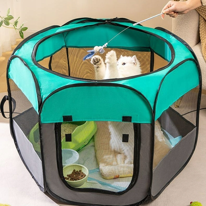 Folding Large Pet Tent Transport Playpen for Animals Blue Trade name namiot dla zwierząt składany kojec transporter dla psa zagroda dla kota domek przenośny dla pupila