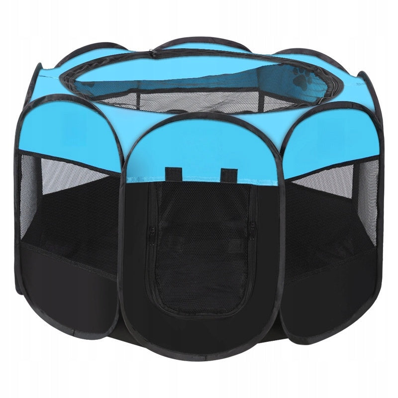 Folding Large Pet Tent Transport Playpen for Animals Blue