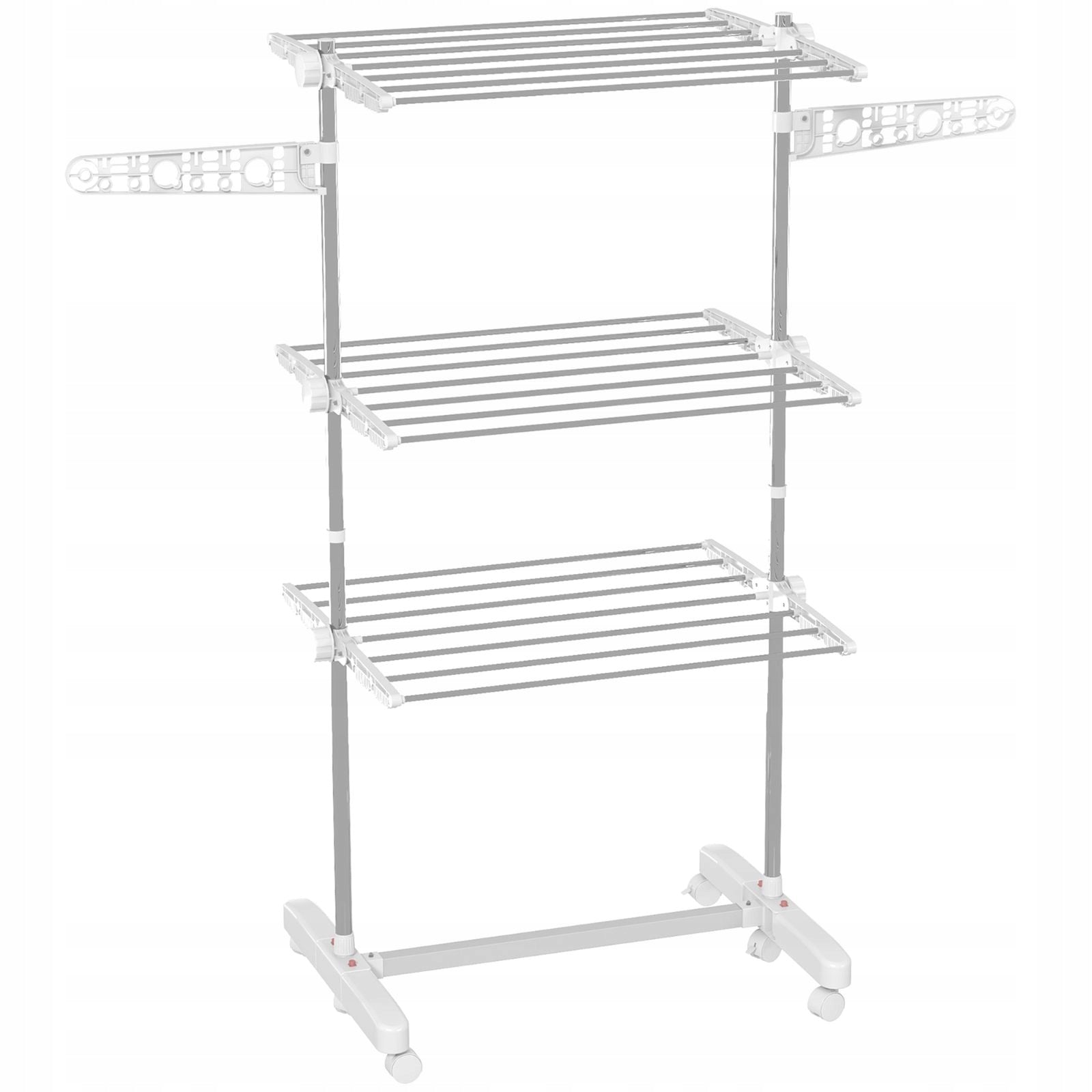 Folding Laundry Rack 3 Levels Adjustable Length 80-142 cm Kind Portable