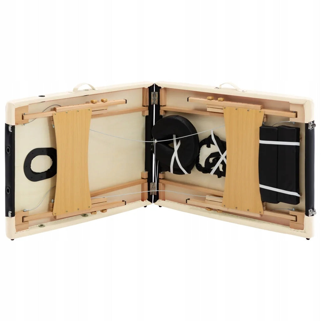 Folding Massage Table, 2-Zone, Wooden Kind folding table