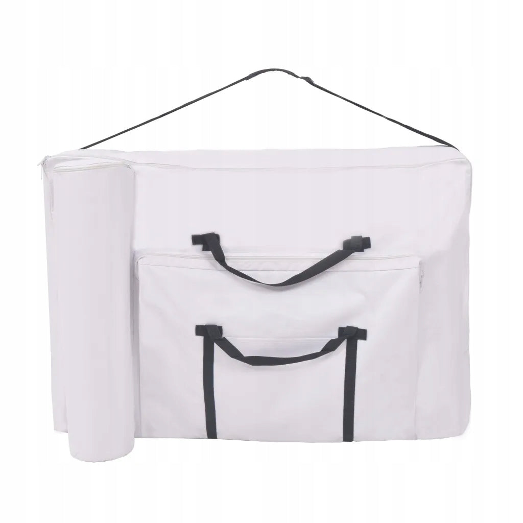 Folding Massage Table with Stool, 3-Zone, White Weight 24.95 kg