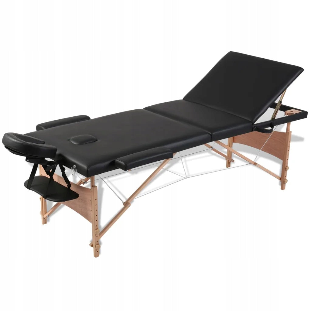 Folding Massage Table with Wooden Frame, 3