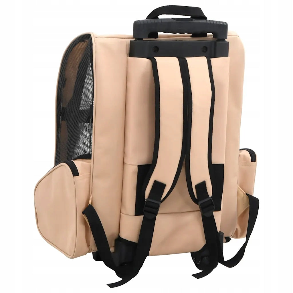 Folding Pet Stroller, Beige Kind backpack
