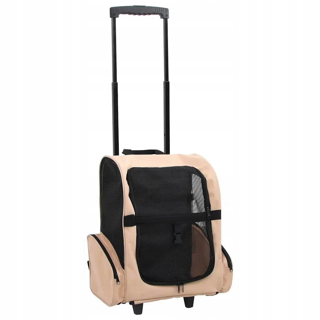 Folding Pet Stroller, Beige