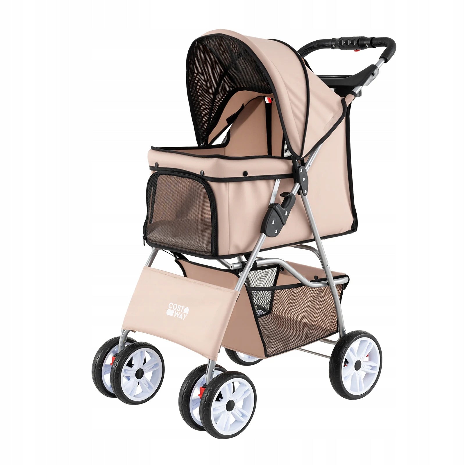Folding Pet Stroller with Waterproof Cover Dog Stroller