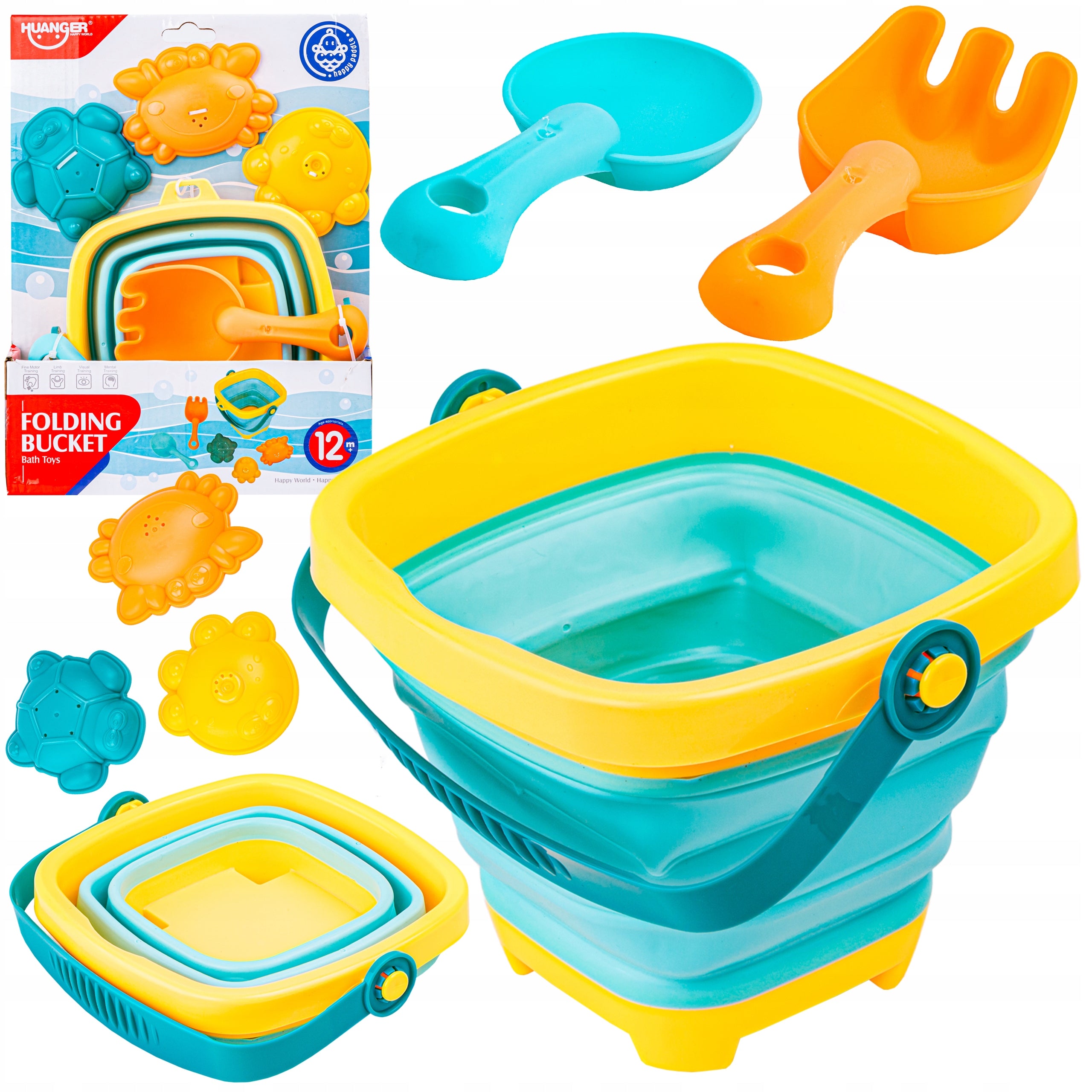 Folding Sand Bucket Beach Toy Sandbox Spatula Molds Manufacturer code 5904326946101