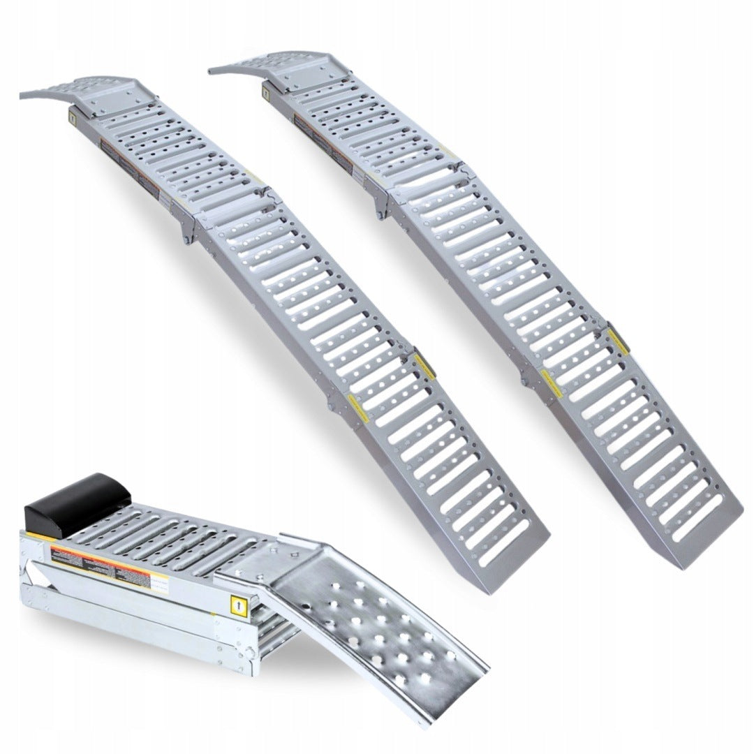 Folding Steel Overrun Ramps 200 cm 250 kg/pcs (1100 kg) set of ramps
