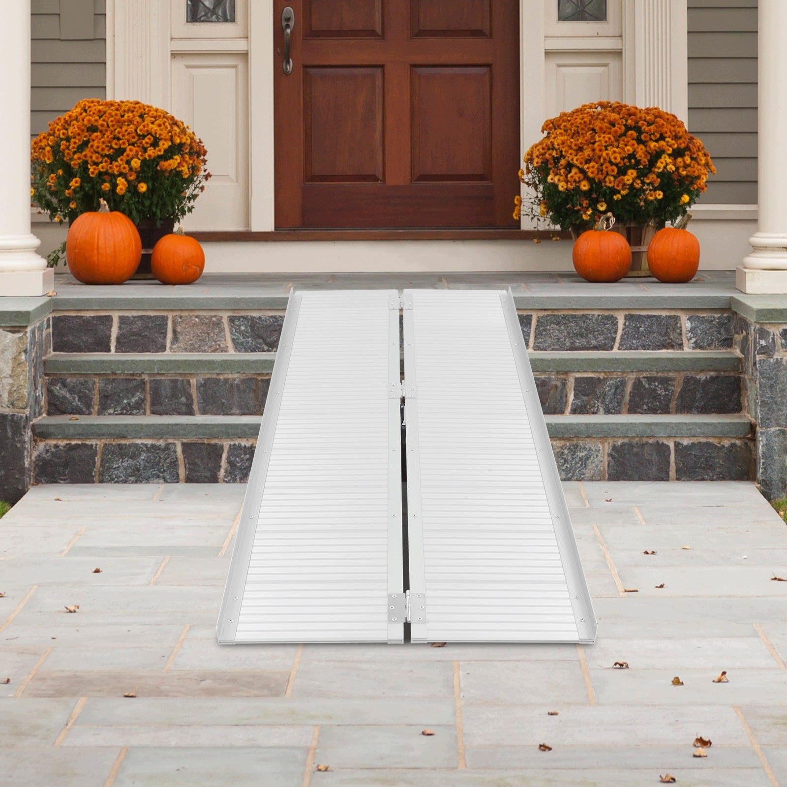 Folding Wheelchair Ramp 150*73cm Aluminum Alloy 300kg 5ft Brand no brand