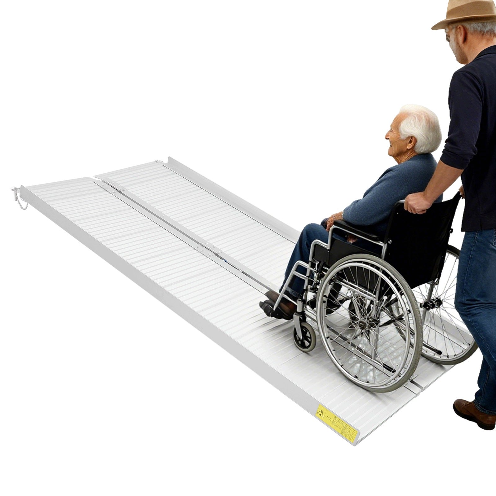 Folding Wheelchair Ramp 150*73cm Aluminum Alloy 300kg 5ft