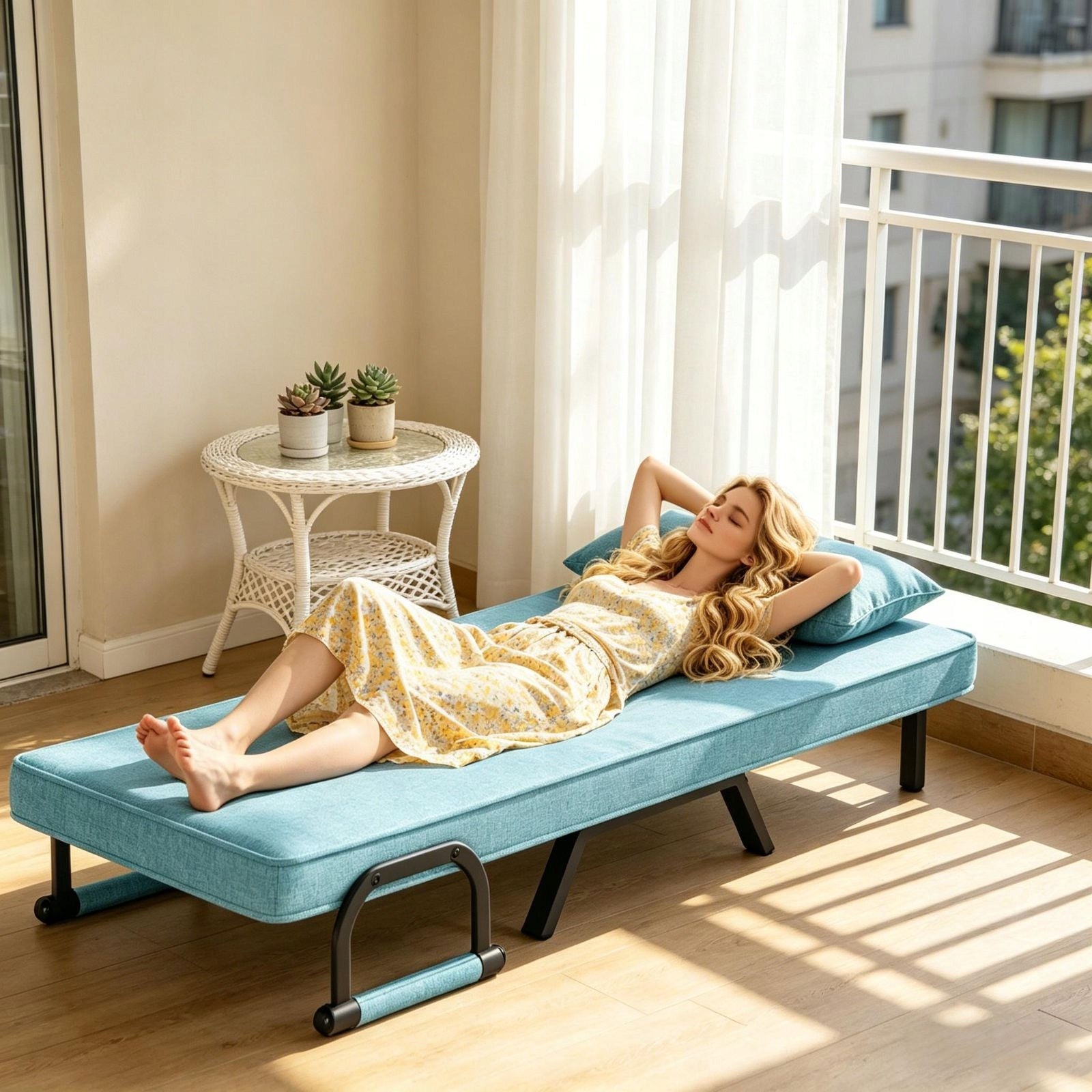 Folding armchair with sleeping function spacious armchair