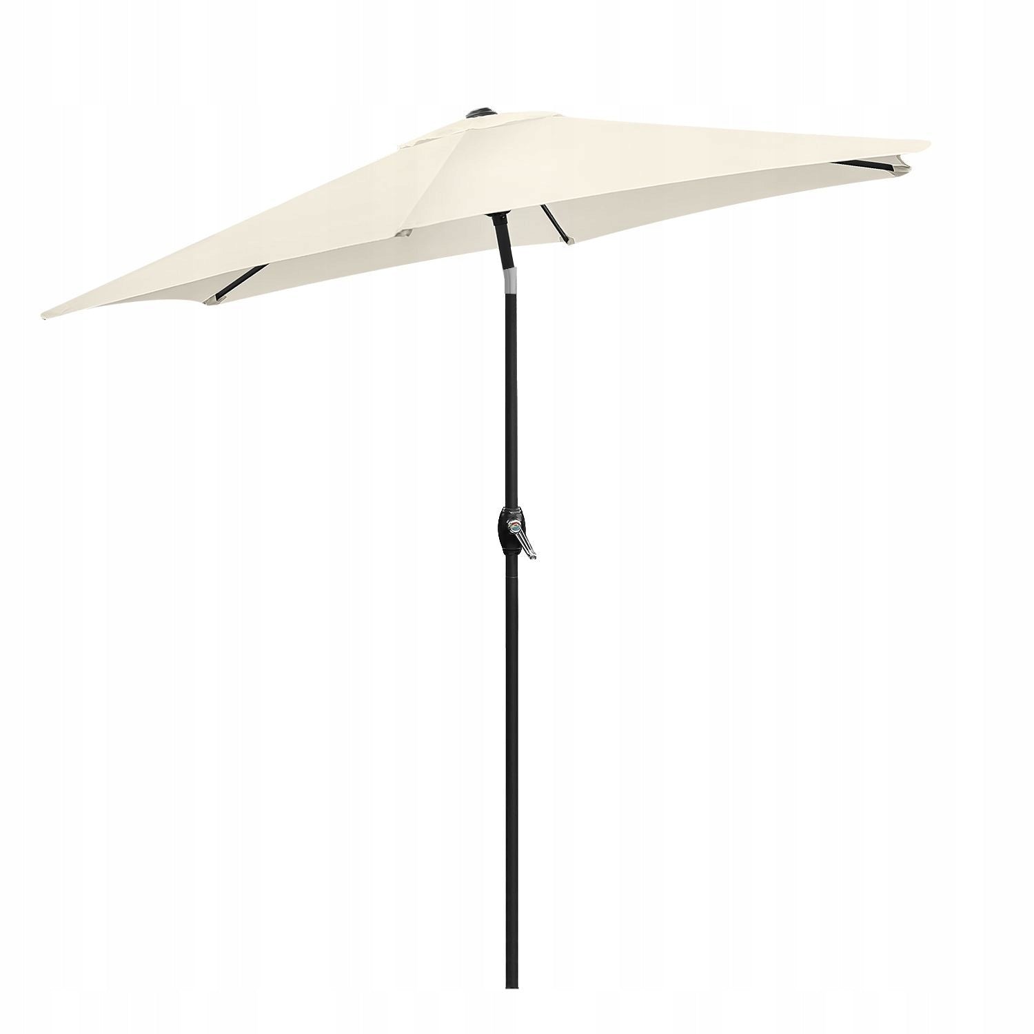 Folding balcony garden umbrella adjustable 210 cm beige Diameter/width 210 cm