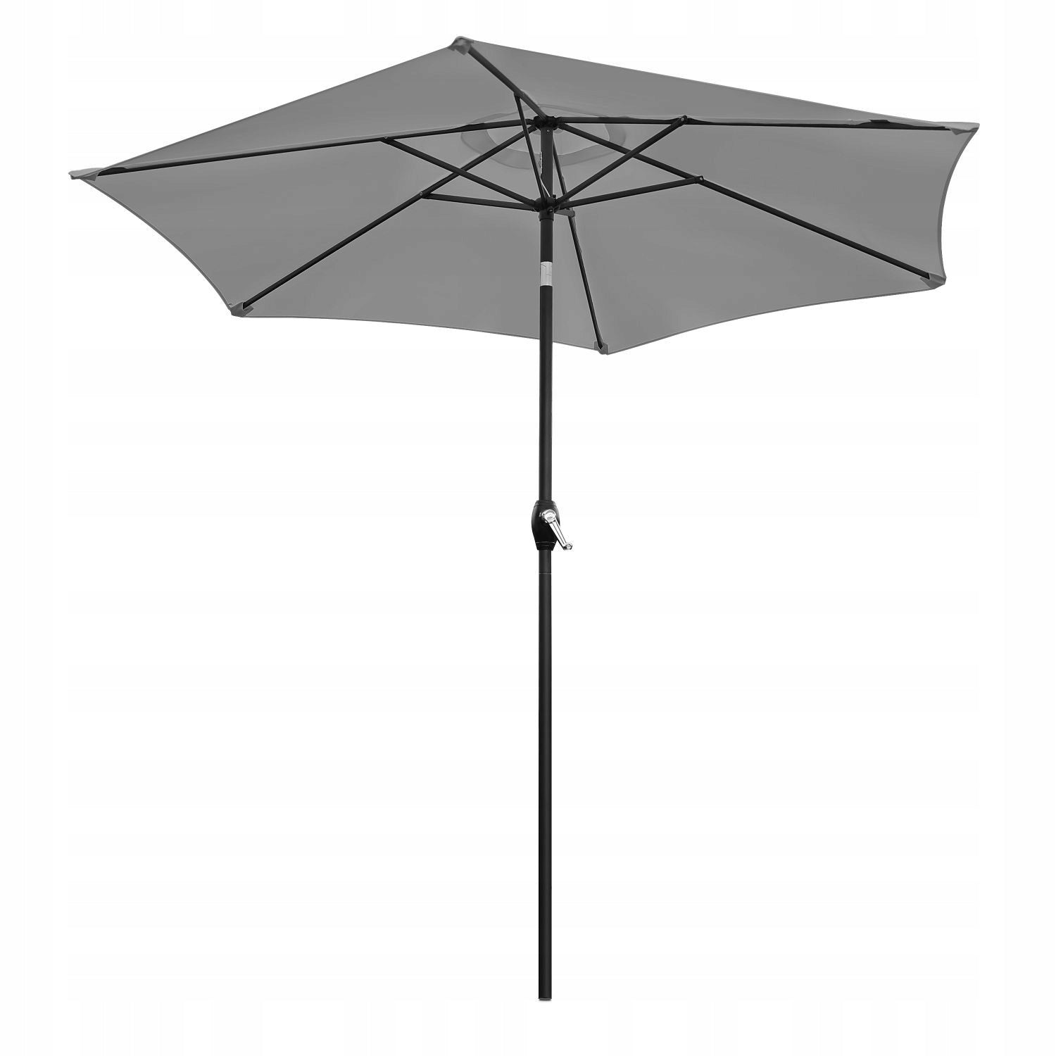 Folding balcony garden umbrella adjustable 210 cm graphite Color gray