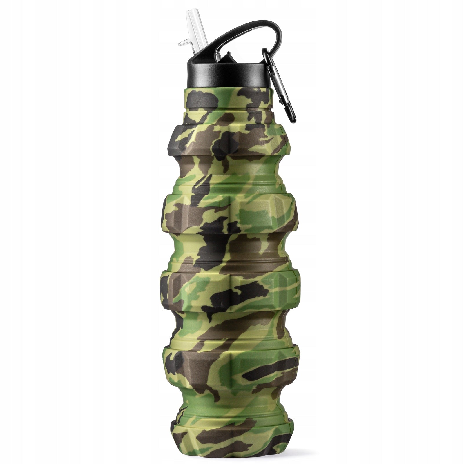 Folding bottle GRANAT water bottle 580 ml gadget military camouflage holder Color green
