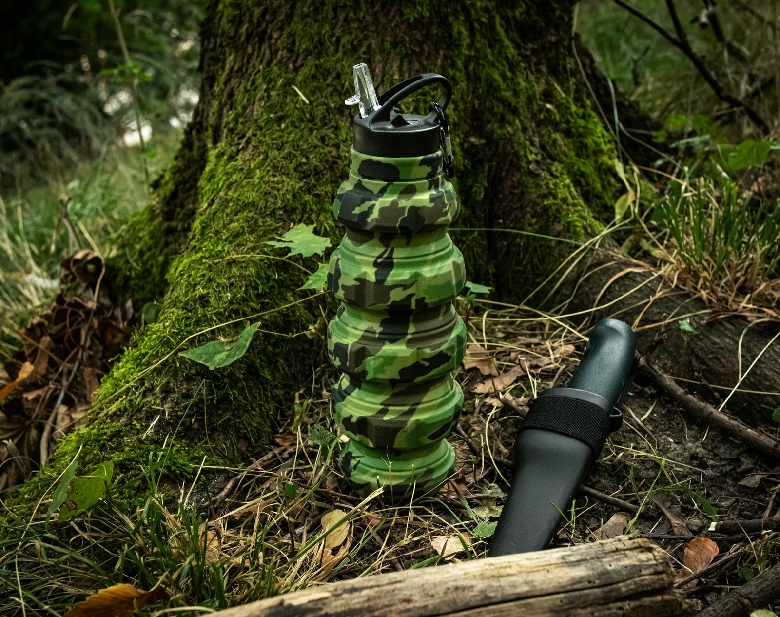 Folding bottle GRANAT water bottle 580 ml gadget military camouflage holder Kind water bottle