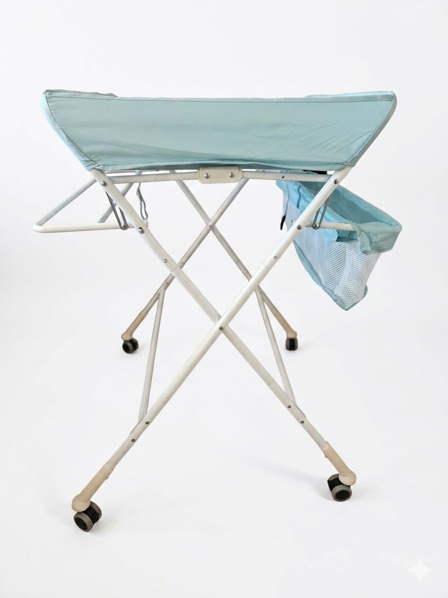 Folding changing table for babies mint 74x63x98cm Medical device no