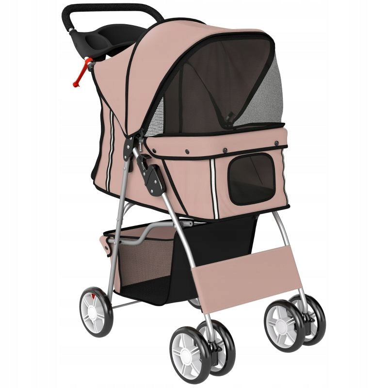 Folding dog stroller with basket and pillow up to 10kg 77x44x102cm