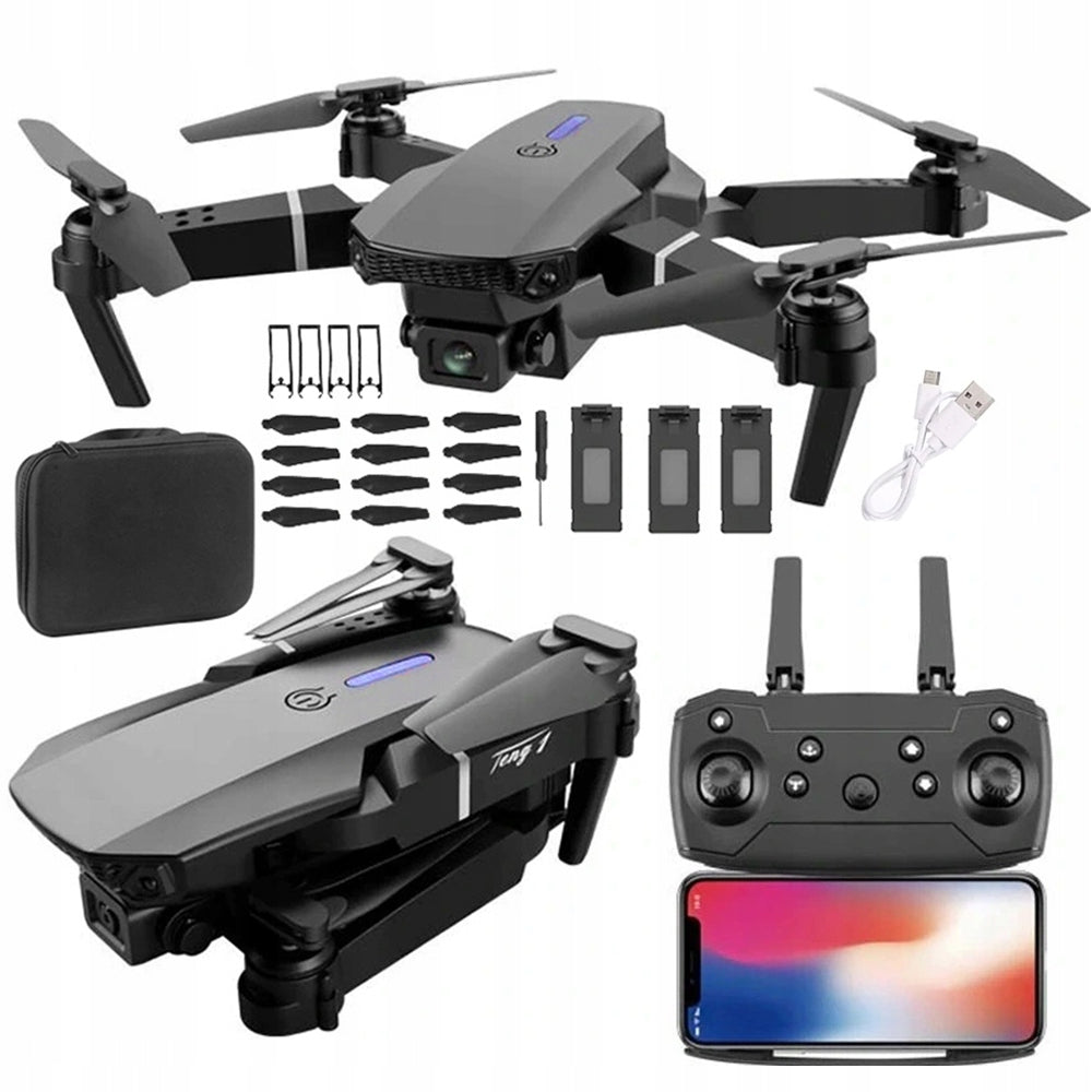 Folding drone E525 children's toy 4K wifi camera hover 100m 3D Rotation