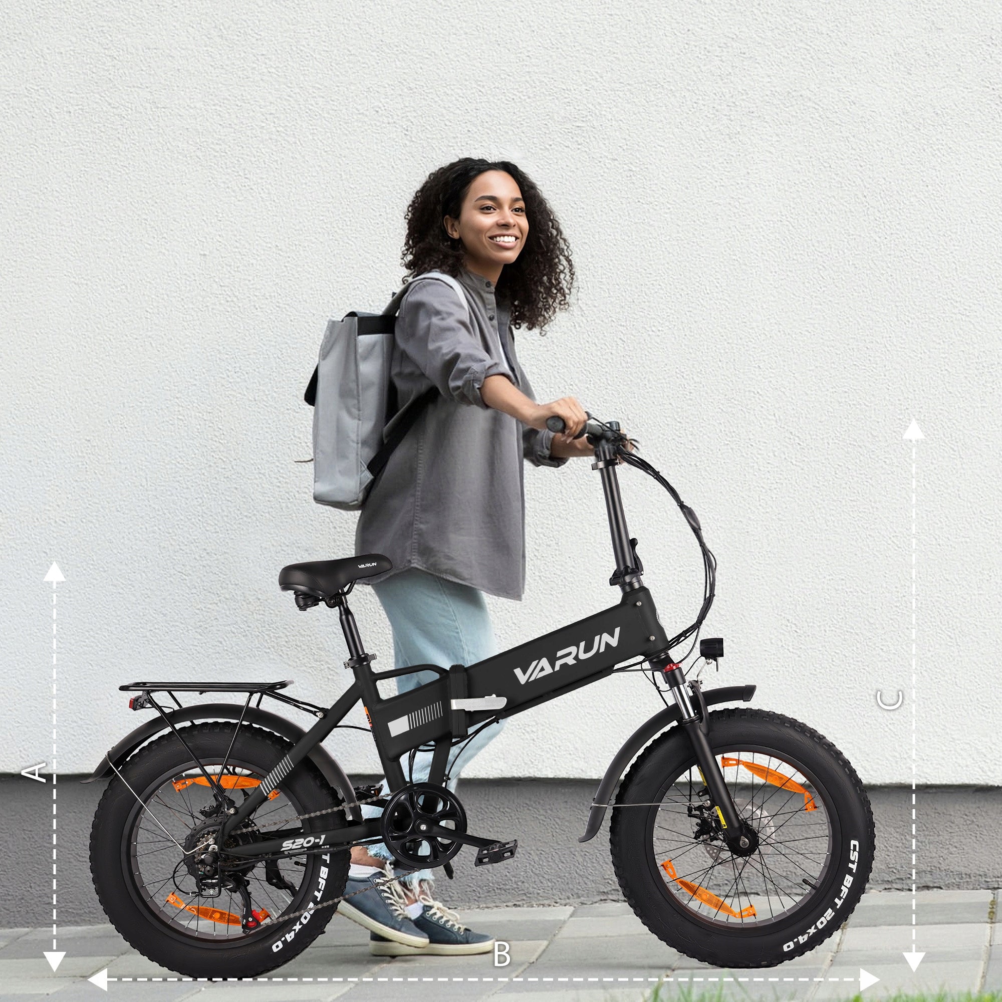 Folding electric bike VARUN 20*4" 48V 13Ah 250W 25km/h 120km Model S20-1
