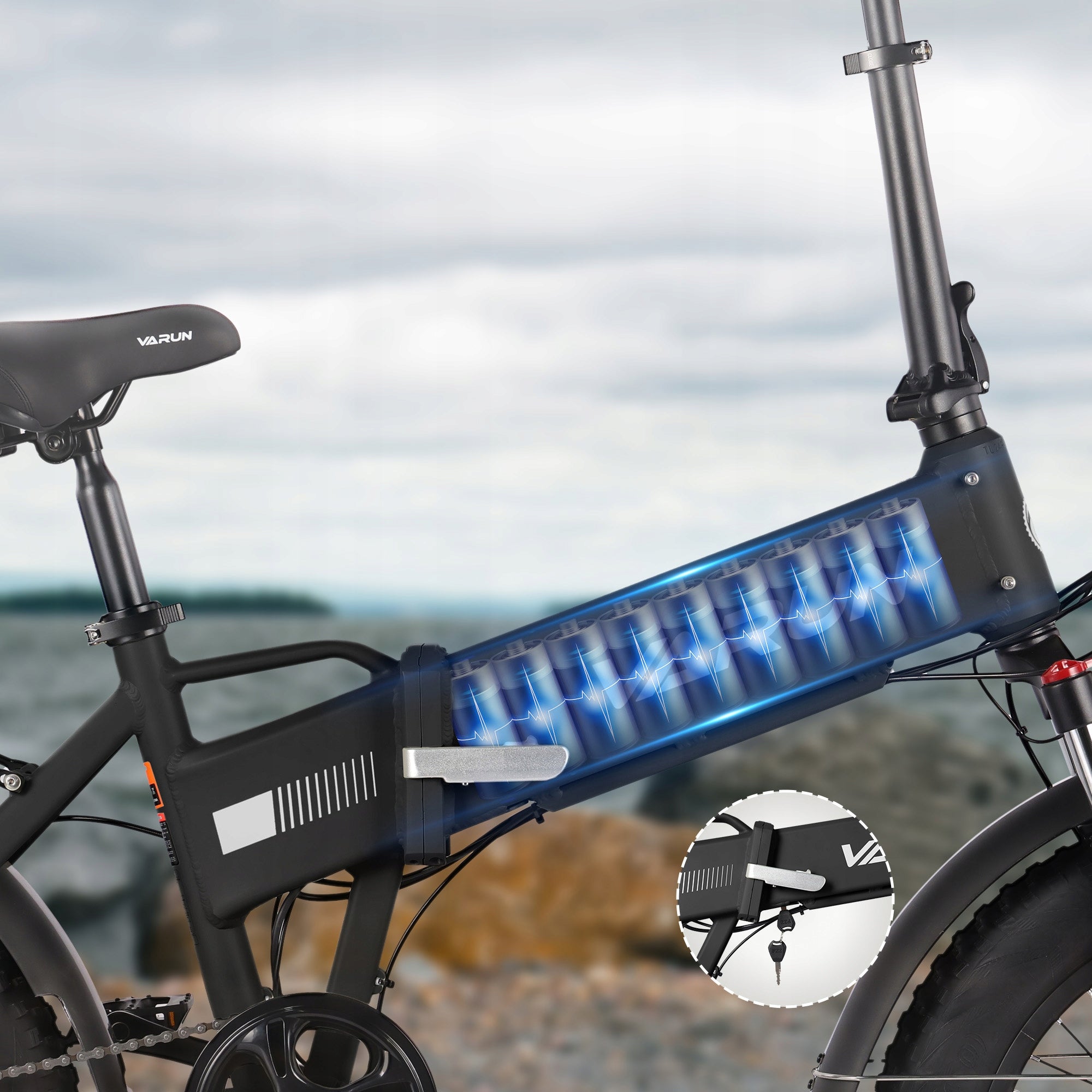 Folding electric bike VARUN 20*4" 48V 13Ah 250W 25km/h 120km Packaging status original