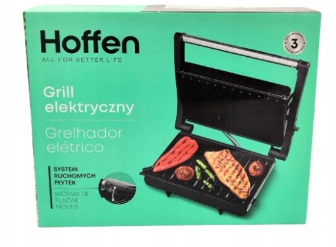Folding electric grill Hoffen SG-5125 black 1000 W Compact Manufacturer code SG-5125