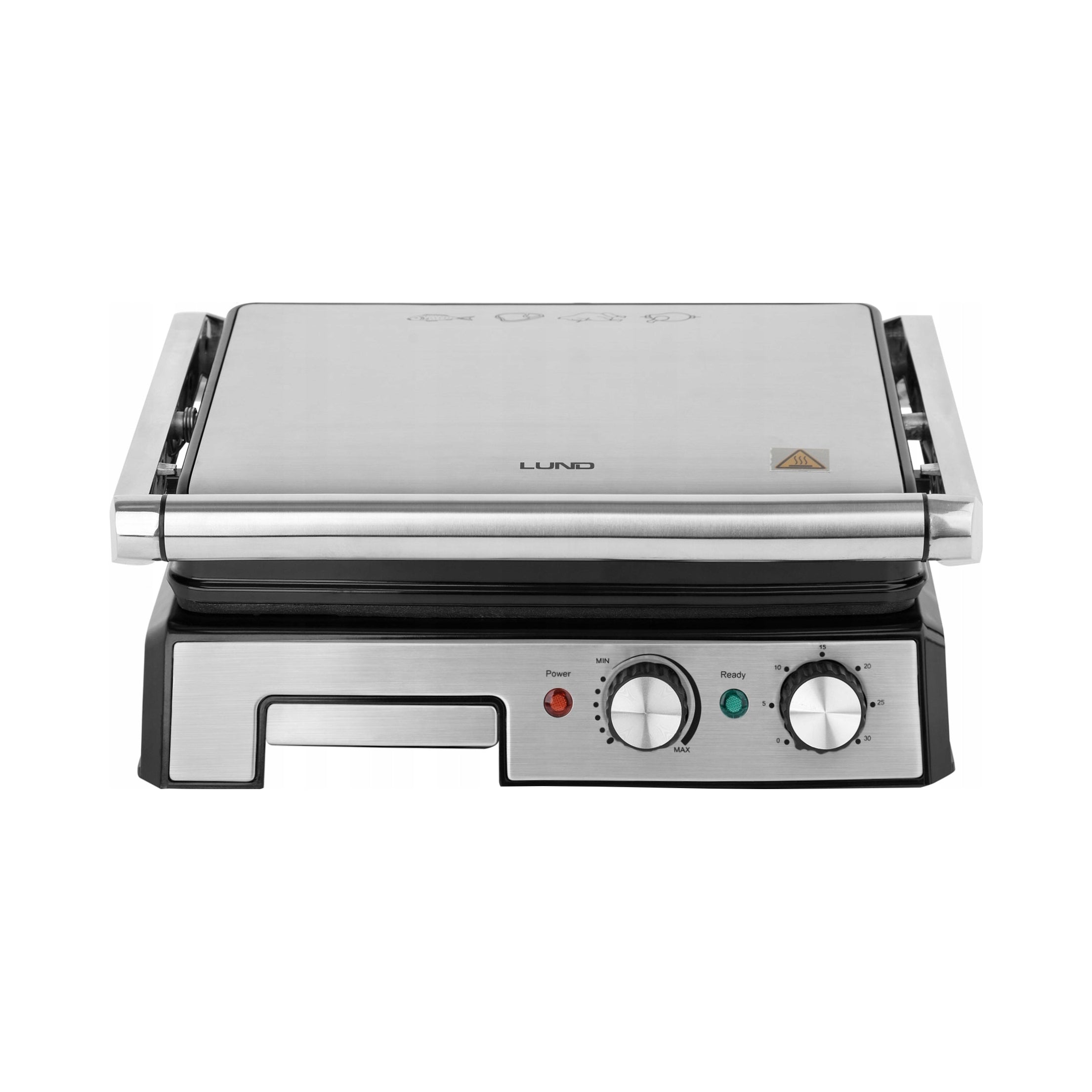 Folding electric grill Lund 67457 silver/grey 2000 W