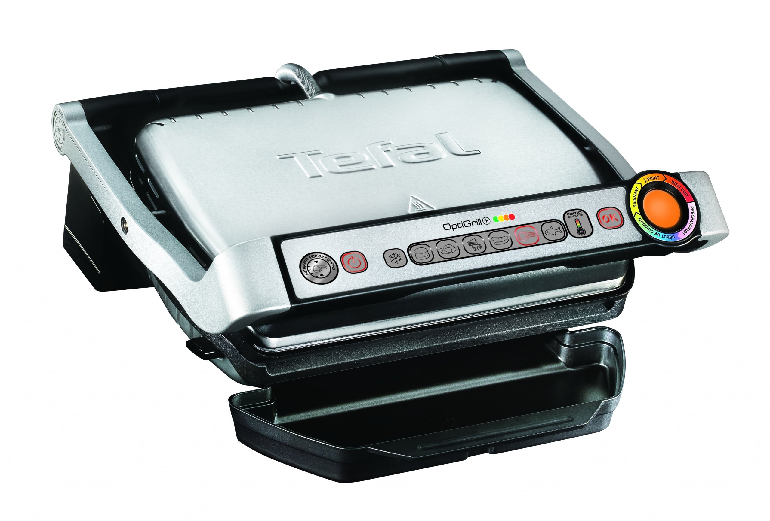 Folding electric grill Tefal GC712 Optigrill+ silver/grey 2000 W