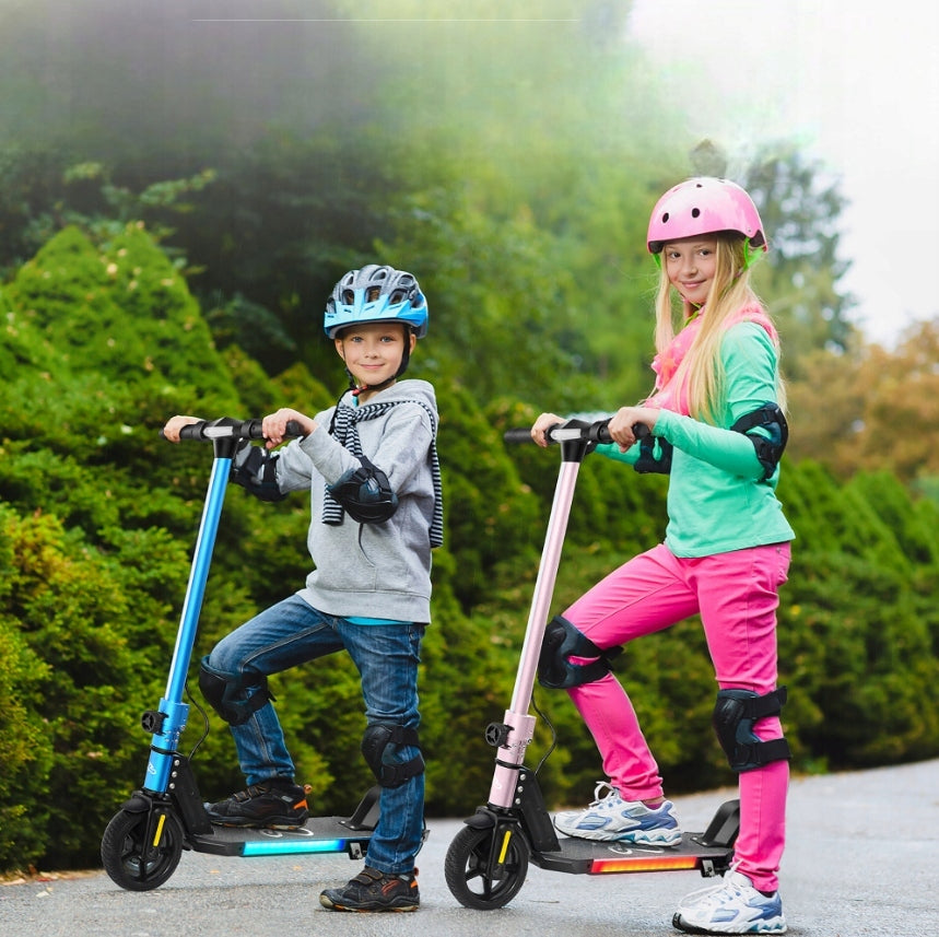 Folding electric scooter for children EMOKO 130W 16KM/H 6.5" blue Packaging status original