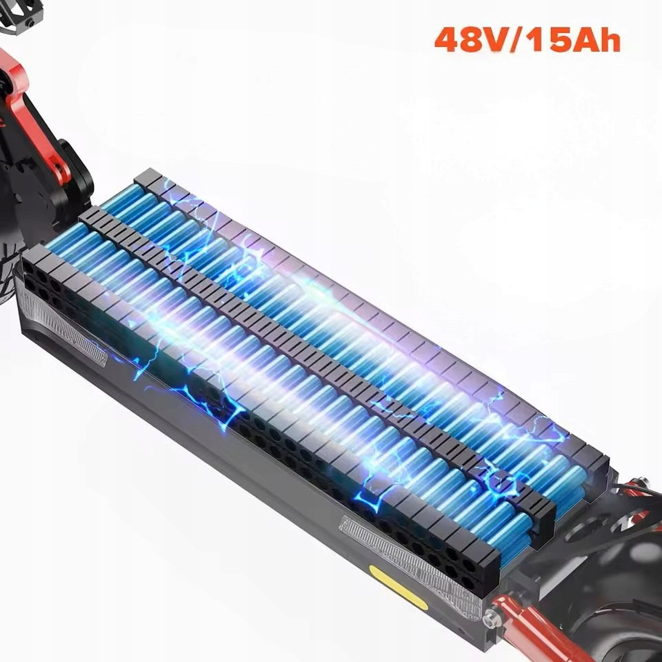 Folding electric vehicle iScooter iX4 800W 48V15Ah 45km/h 40-45km Color black